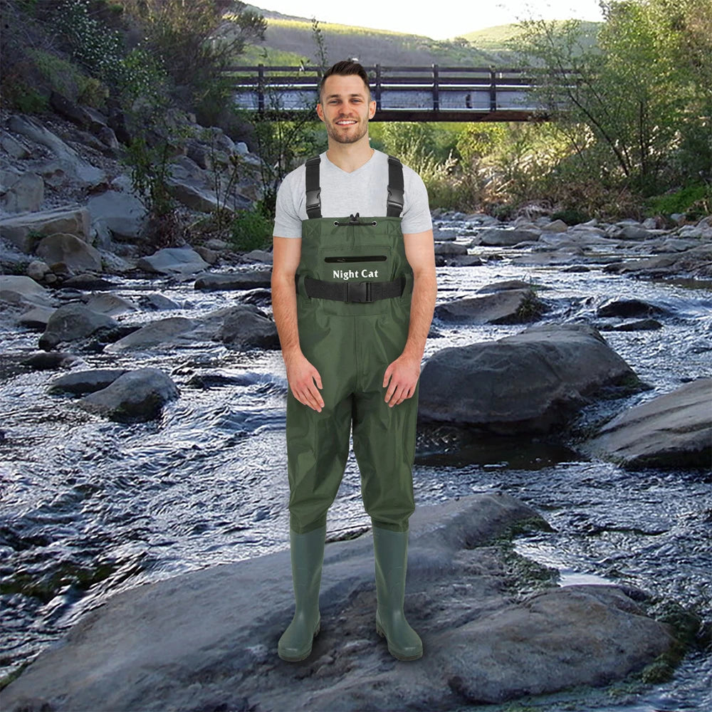 Waterproof Breathable Chest Fishing Waders With Boots