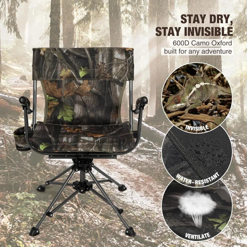 Hign-concerned 360 Degree Folding Hunting Chair Armrest