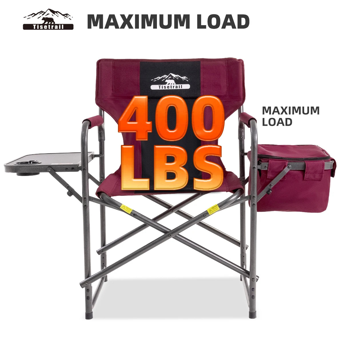 Tisetrail Director Camping Chair With Cooler Bag And Tray