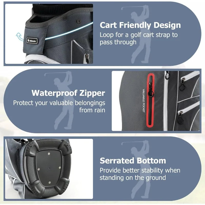 Pro Gear Sporting Goods Tangkula 15 Way Golf Cart Bag