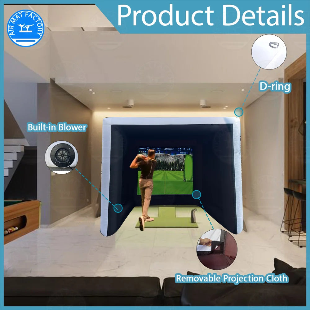 Inflatable Golf Swing Simulator Net Cage