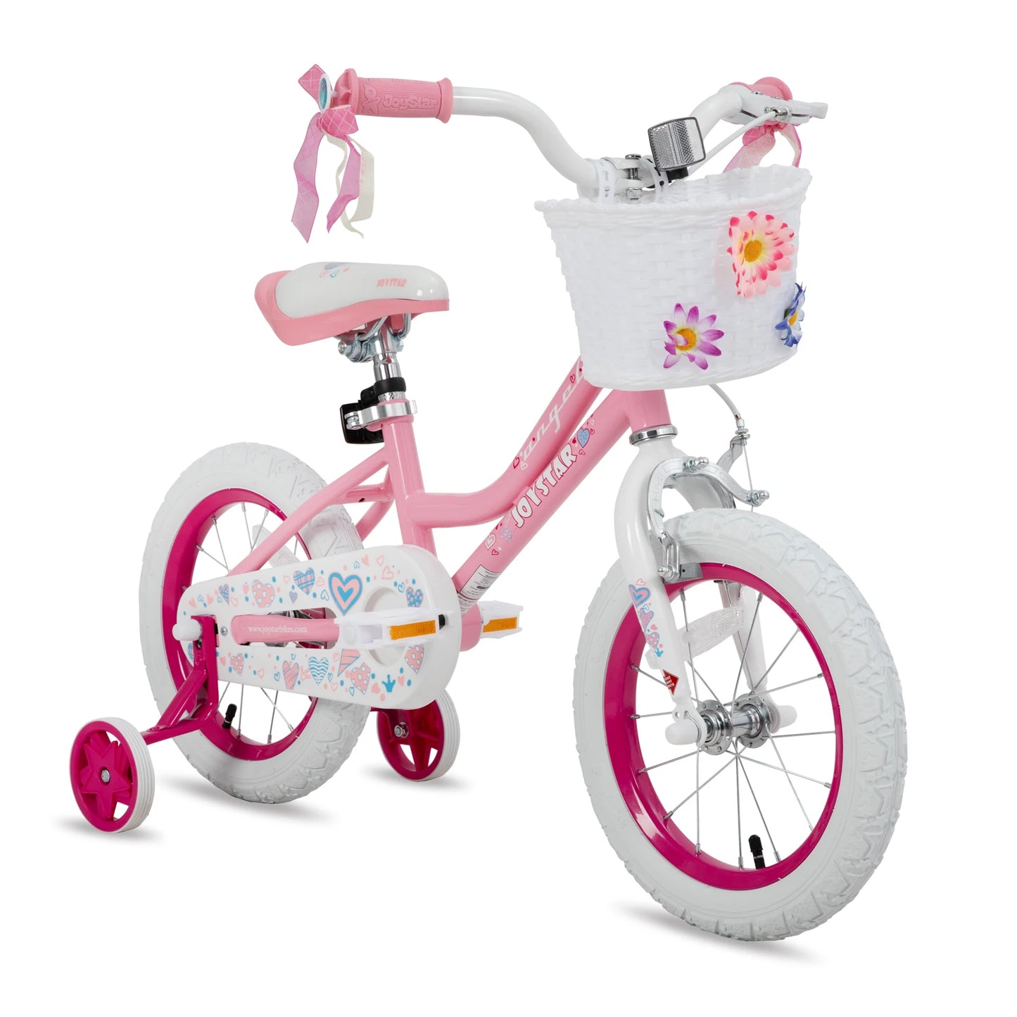 Joystar Girls Bike With Basket And Training Wheels