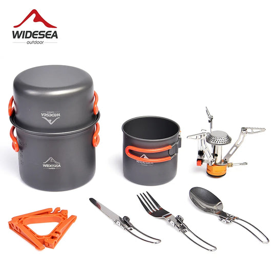 Widesea Camping Cookware Set Portable Foldable Pot Pan