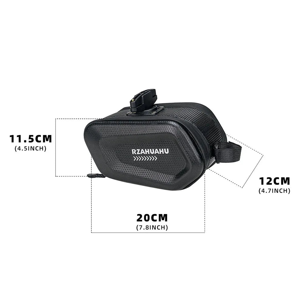 RZAHUAHU Bike Seatpost Storage Bag Hard Shell Reflective