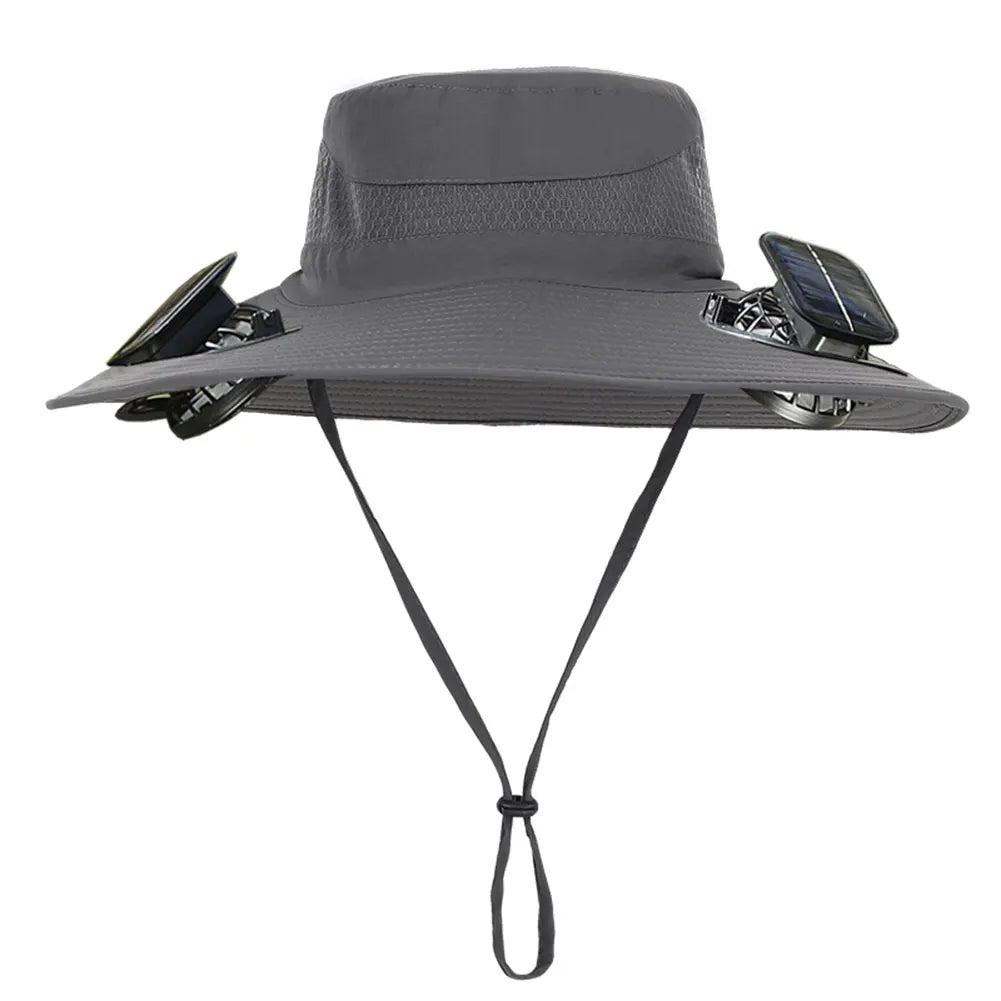 Guangdong Solar Fan Wide Brim Outdoor Fishing Sun Hat USB