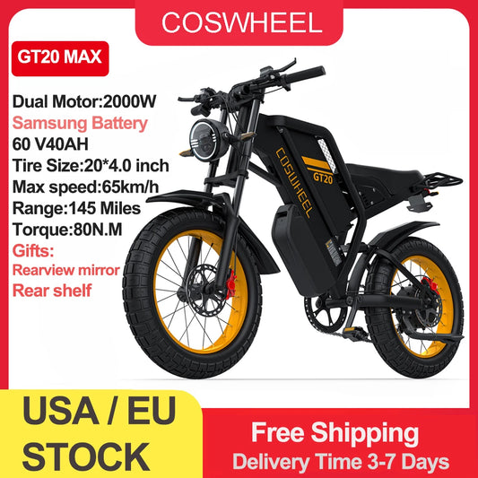 Coswheel Electric Off Road Fat Tire Mountain Ebike Pro
