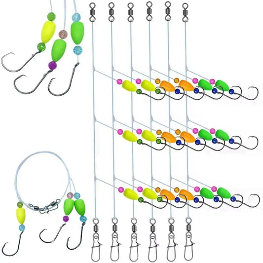 YTYINH Pompano Surf Fishing Rig Kit Triple Circle Hooks
