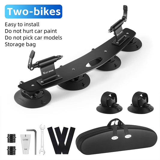 West Biking Car Roof Vacuum Suction Cup Bike Rack Carrier