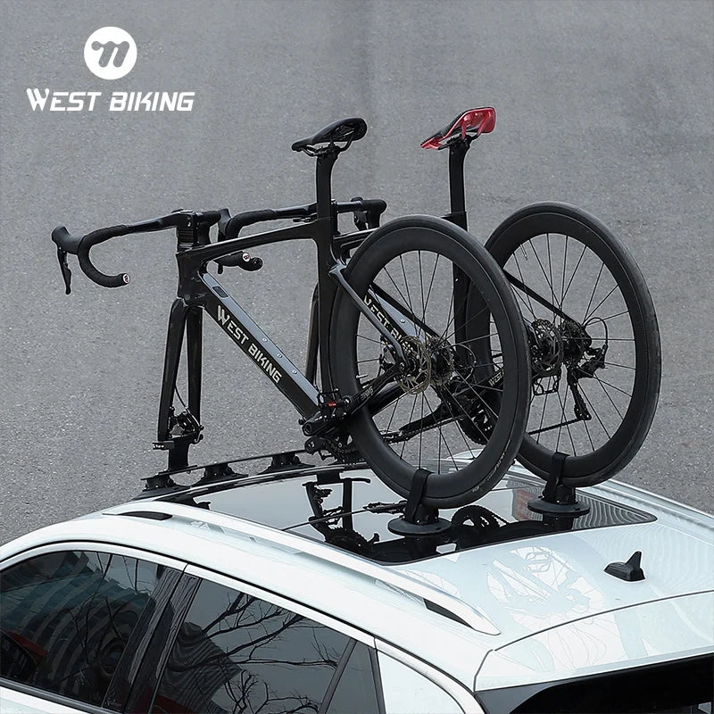 West Biking Car Roof Vacuum Suction Cup Bike Rack Carrier