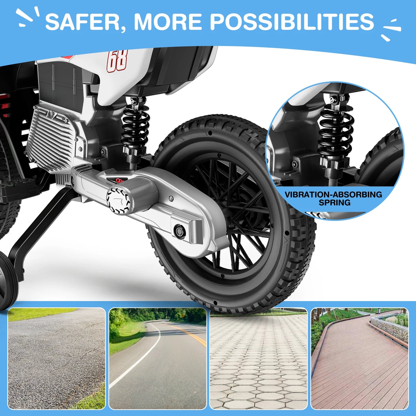 LIGIANT 12V Kids Ride On Motorcycle With Bluetooth Music