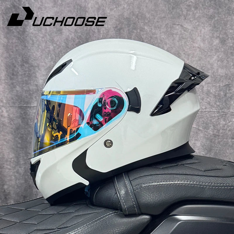 UCHOOSE Motorcycle Modular Flip Up Helmet For Off Road