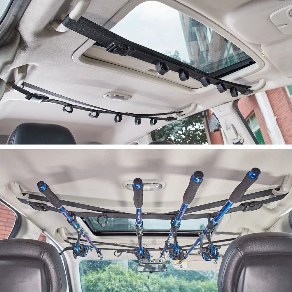 Apwikoger Vehicle Fishing Rod Carrier Strap Holder Secure