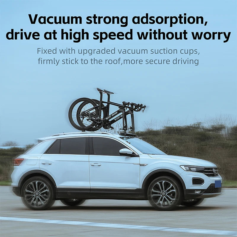 West Biking Car Roof Vacuum Suction Cup Bike Rack Carrier
