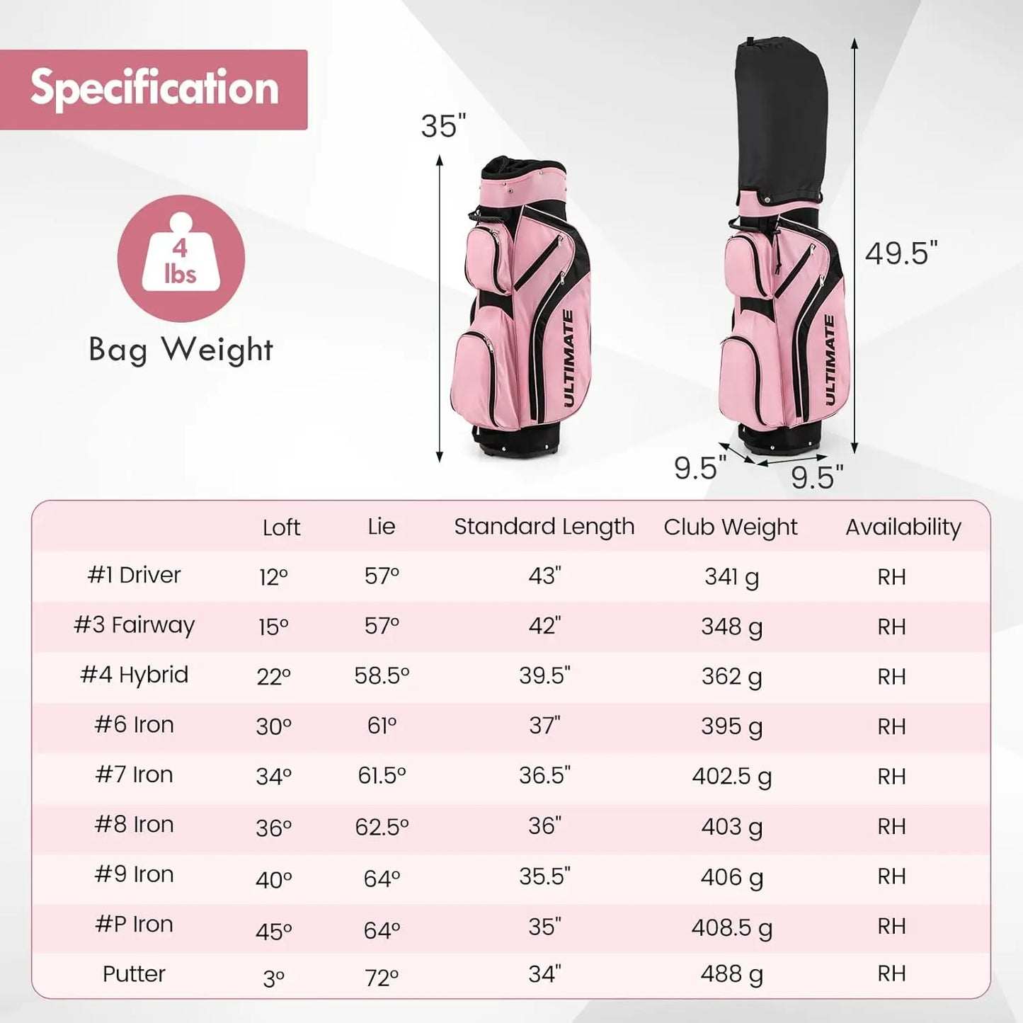 Pro Gear Sporting Goods Women Golf Club Set Right Hand