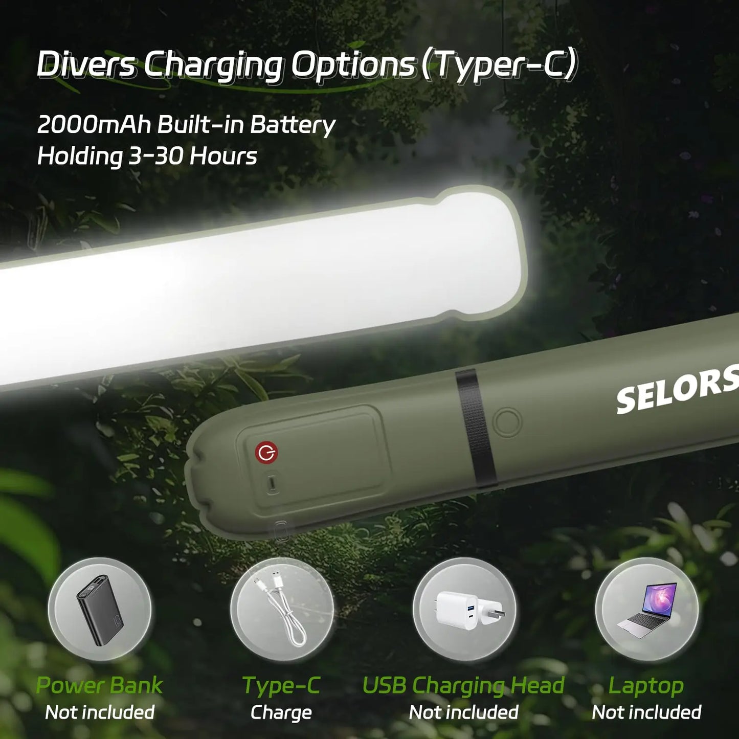 Selorss Rechargeable Portable Camping Lantern Waterproof