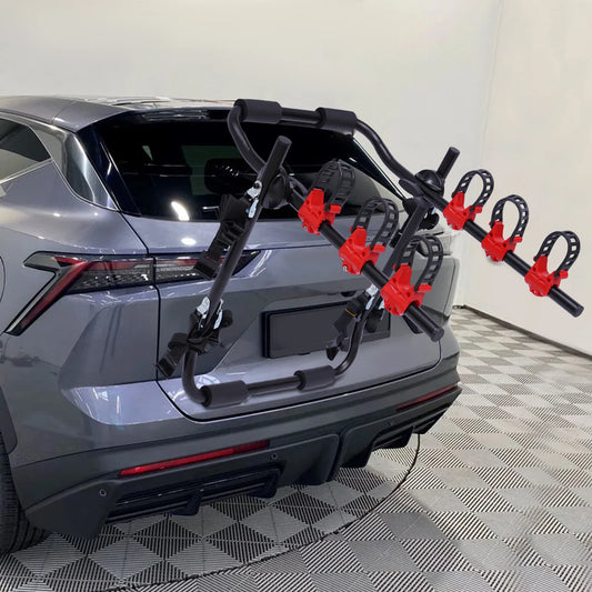 Foldable Trunk Mount Bike Rack For 3 Bicycles Vehicles
