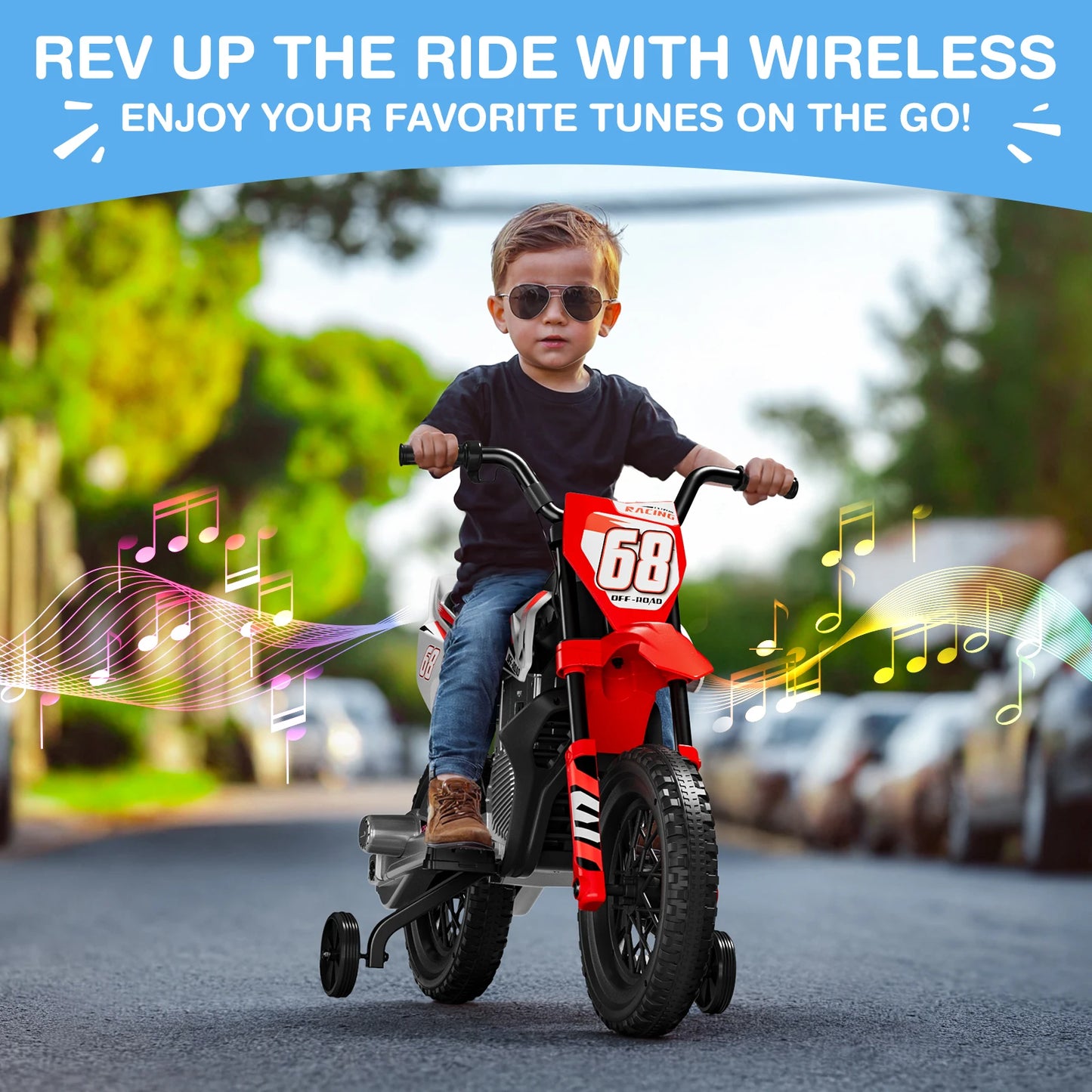 LIGIANT 12V Kids Ride On Motorcycle With Bluetooth Music