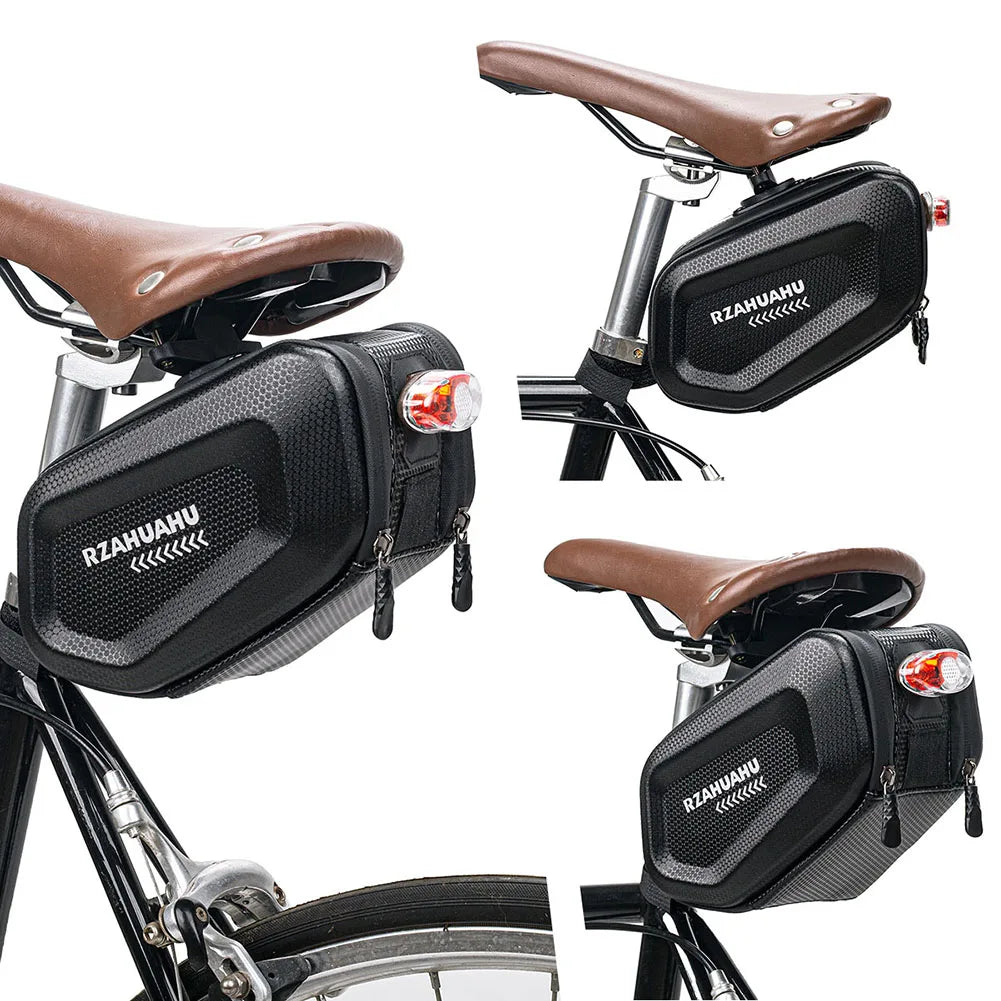 RZAHUAHU Bike Seatpost Storage Bag Hard Shell Reflective