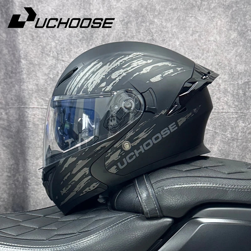 UCHOOSE Motorcycle Modular Flip Up Helmet For Off Road