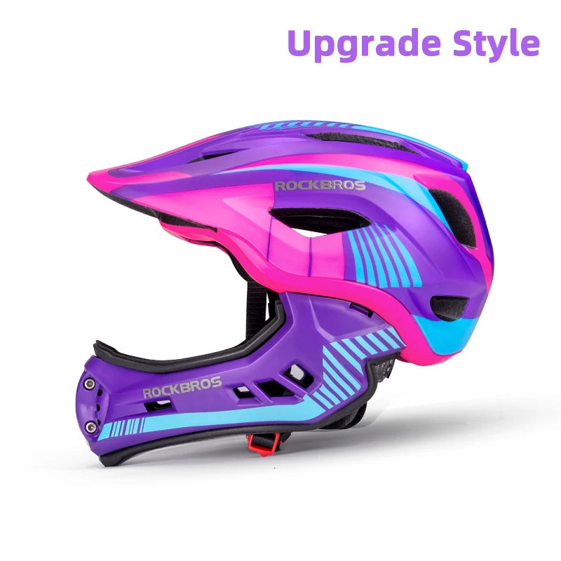 ROCKBROS Kids Detachable Full Face Cycling Helmet Safety