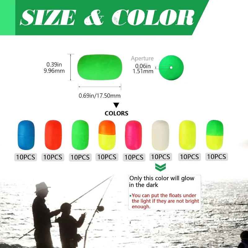 YTYINH Foam Fishing Floats Pompano Surf Bobber Rig Assorted