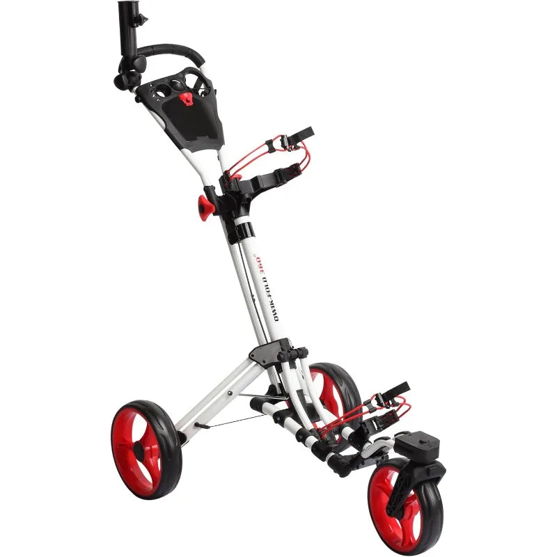 YTYIN Golf Push Cart 3 Wheel With 360 Front Wheel Folding