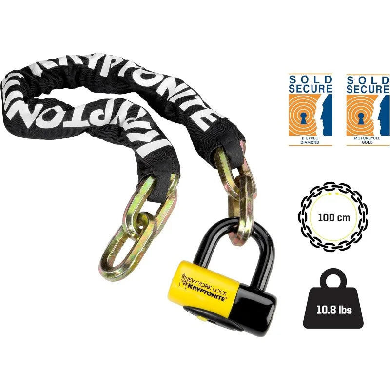 YTYIN Heavy Duty Boron Manganese Bike Chain Lock Anti Theft