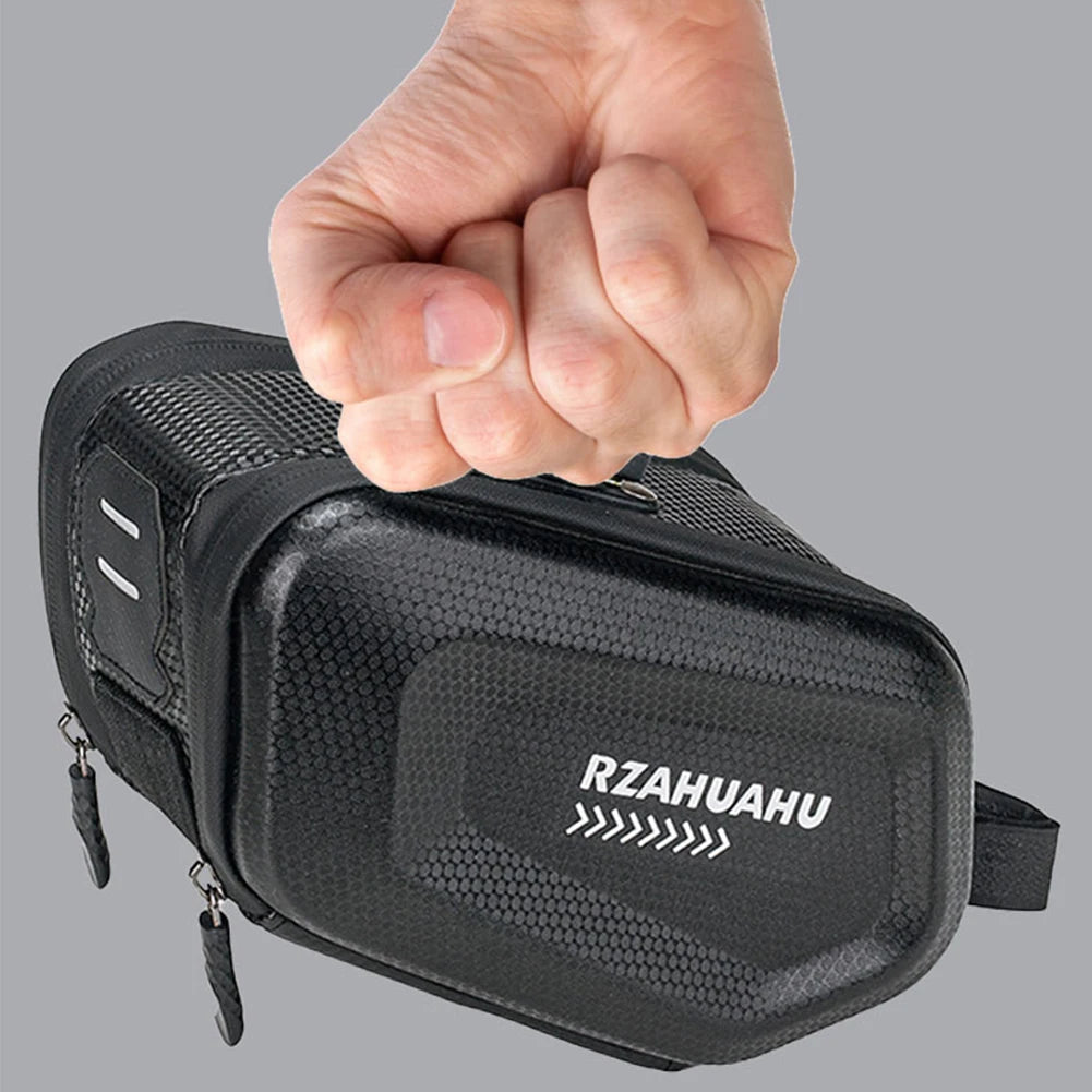 RZAHUAHU Bike Seatpost Storage Bag Hard Shell Reflective