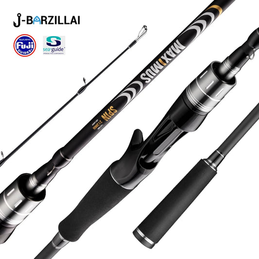 J Barzilla Carbon Spinning Casting Lure Rod Fuji Guides
