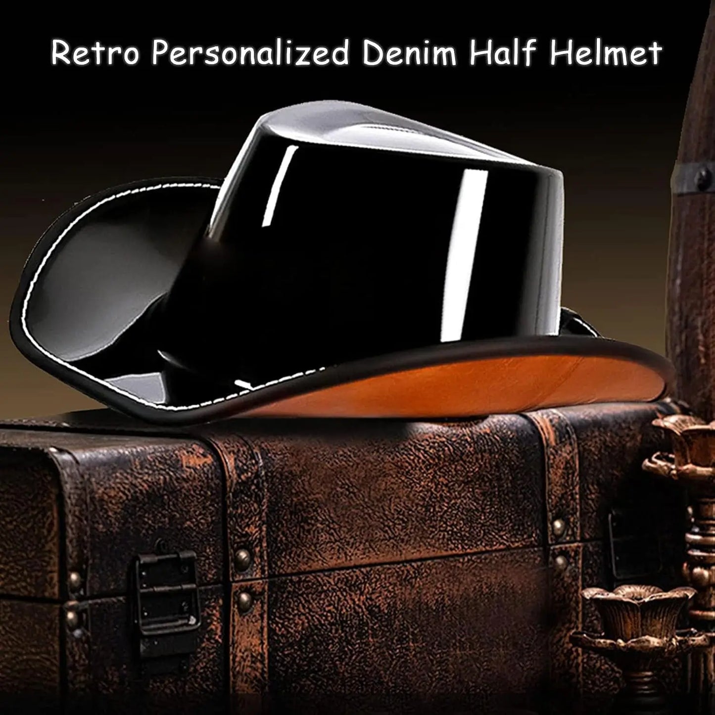 Guangdong Vintage Cowboy Half Shell Motorcycle Helmet