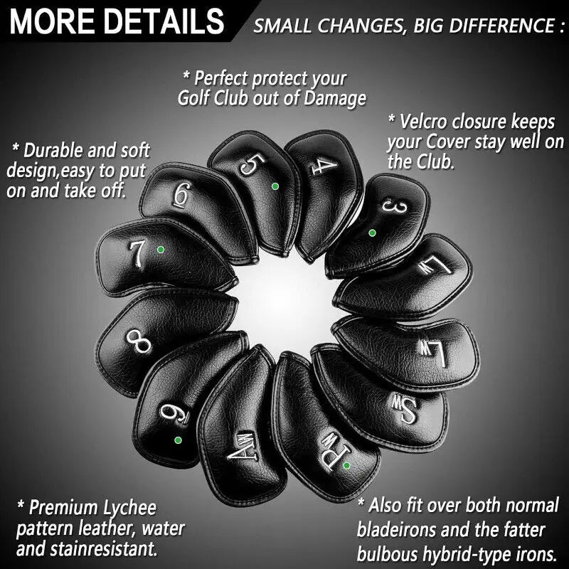 Pro Gear Sporting Goods Golf Iron Head Covers Value Set