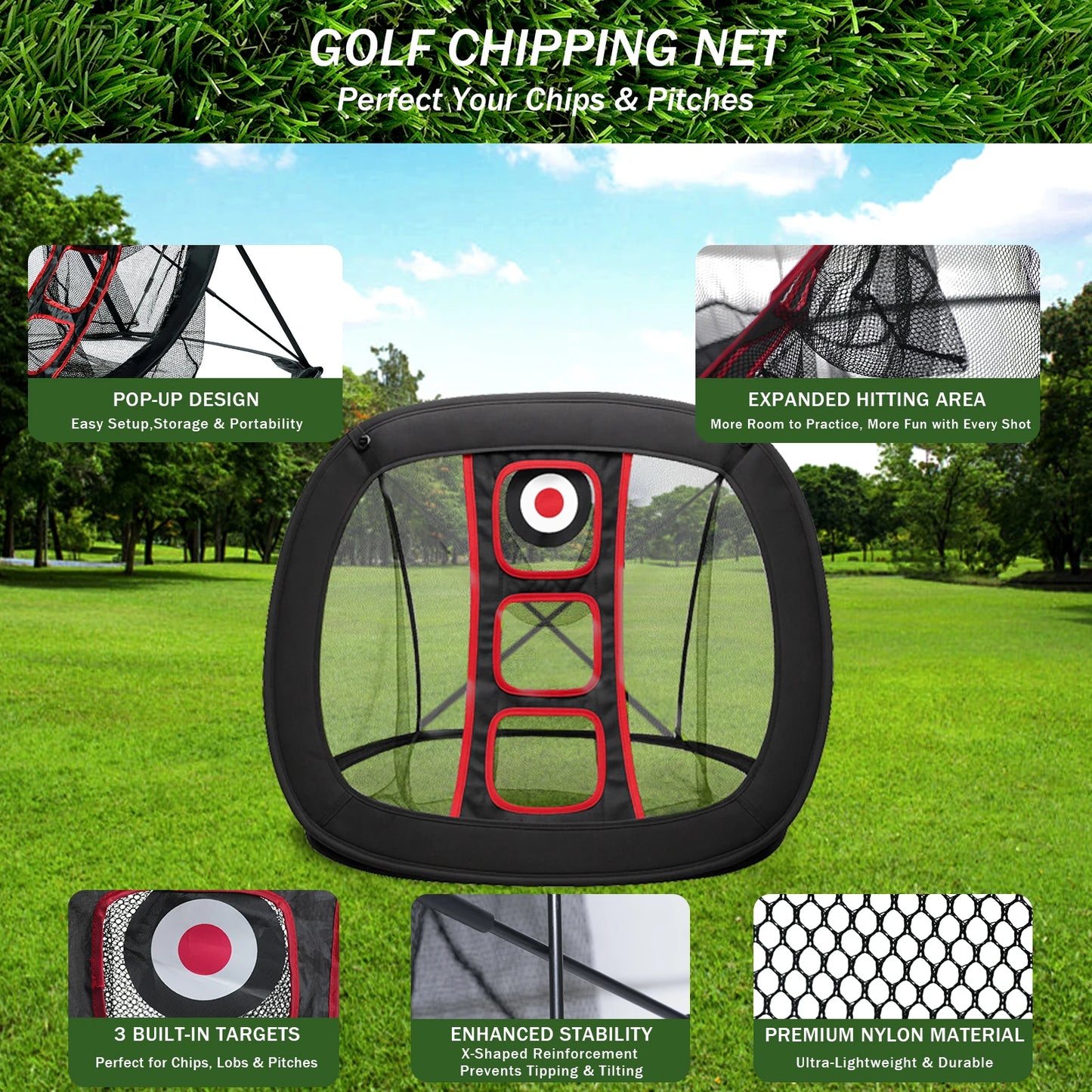 Hignconcerned Golf Practice Net Training Net for Home Use