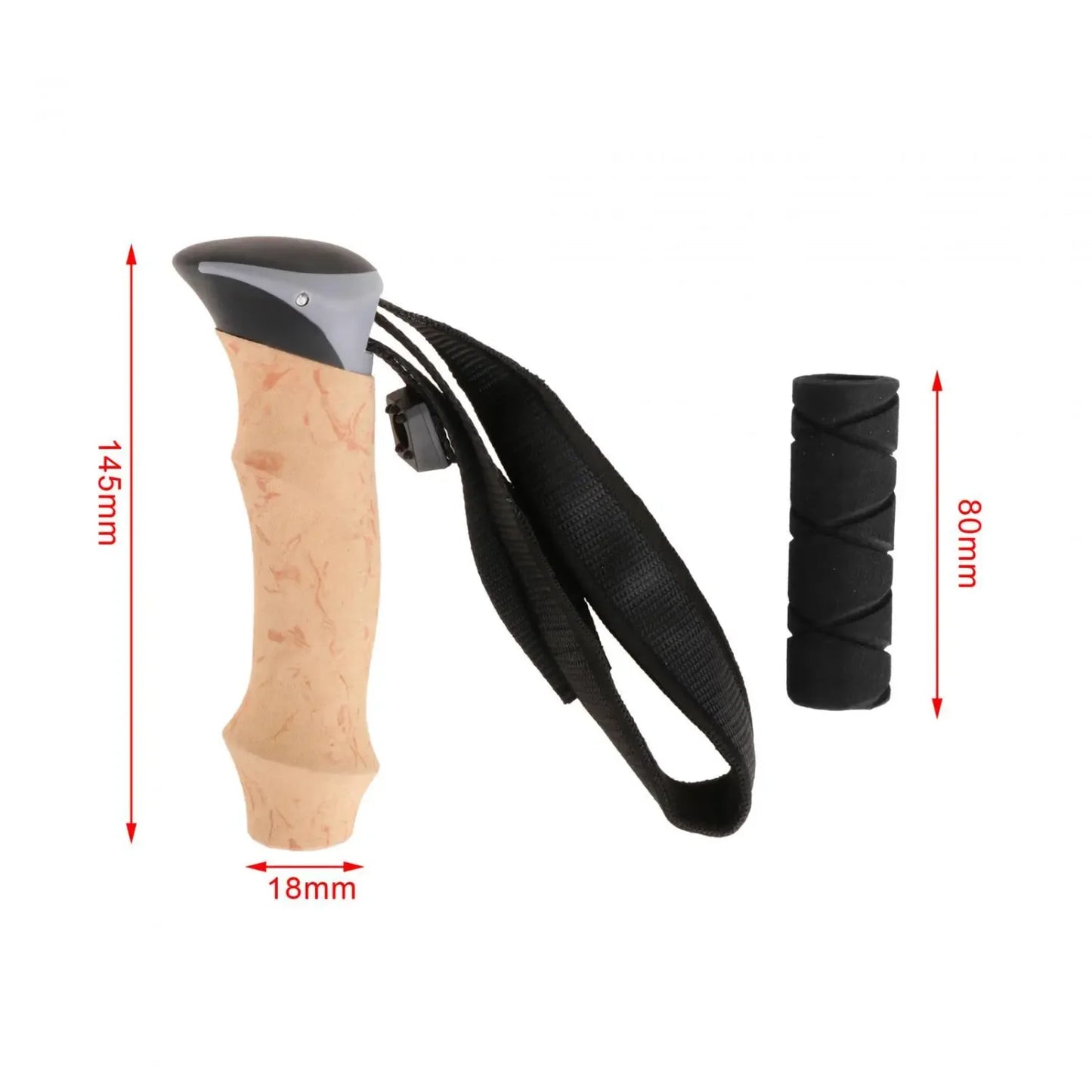 LISM Trekking Pole Handle Anti Slip Walking Cane Grip