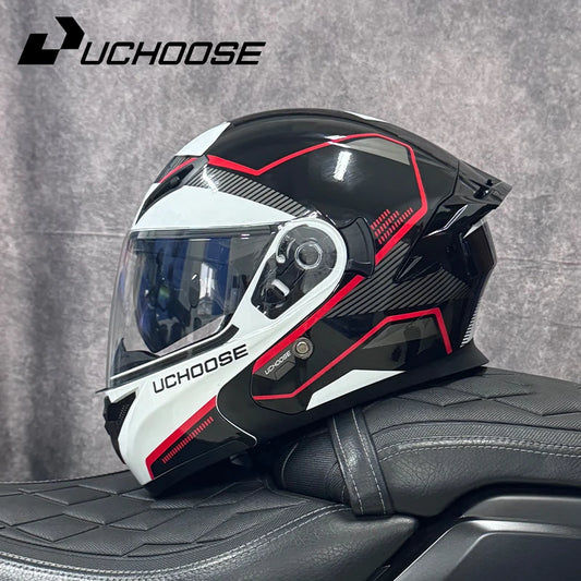 UCHOOSE Motorcycle Modular Flip Up Helmet For Off Road