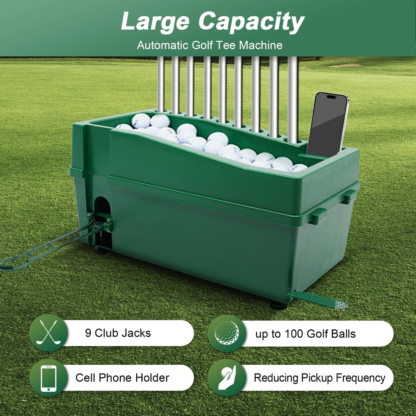 Pro Gear Sporting Goods Automatic Golf Tee Machine 100 Ball