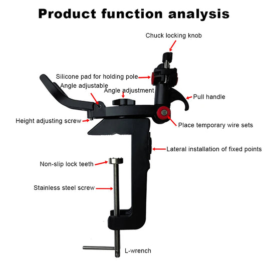 Shunmaii 360 Degree Adjustable Fishing Rod Rest Stand