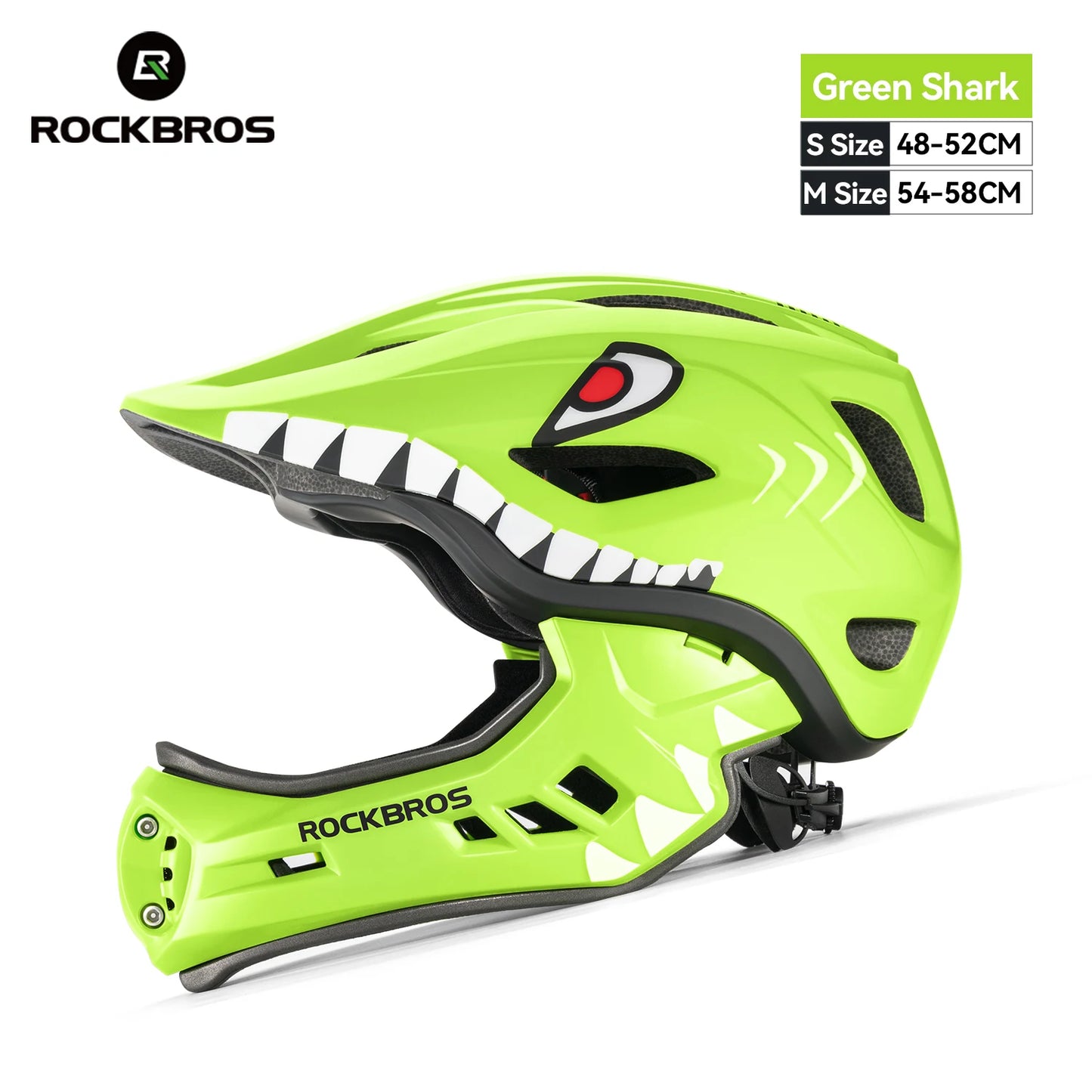 ROCKBROS Kids Detachable Full Face Cycling Helmet Safety