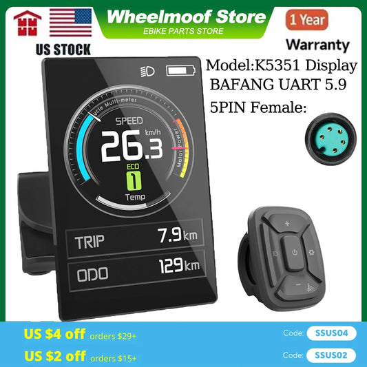 Bafang K5351 Electric Bike Color Led Display For Mid Drive