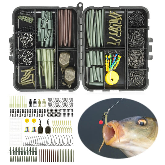Carp Fishing Terminal Rig Accessories Set Clips Swivels