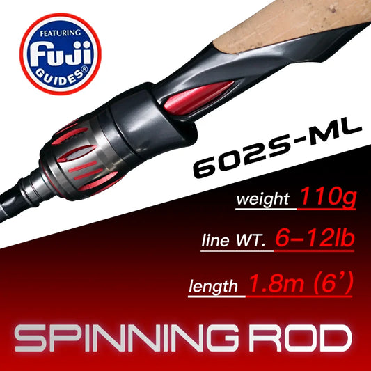 SeaSir Carbon Spinning And Casting Fishing Rod Fuji Guides