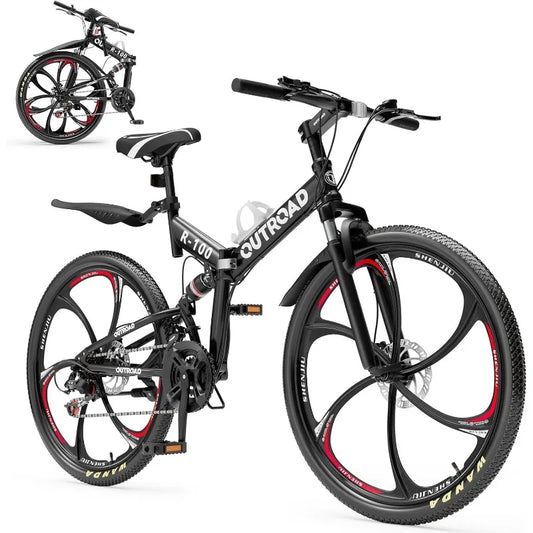 YTYINF Full Suspension Mountain Bike Dual Disc Brakes