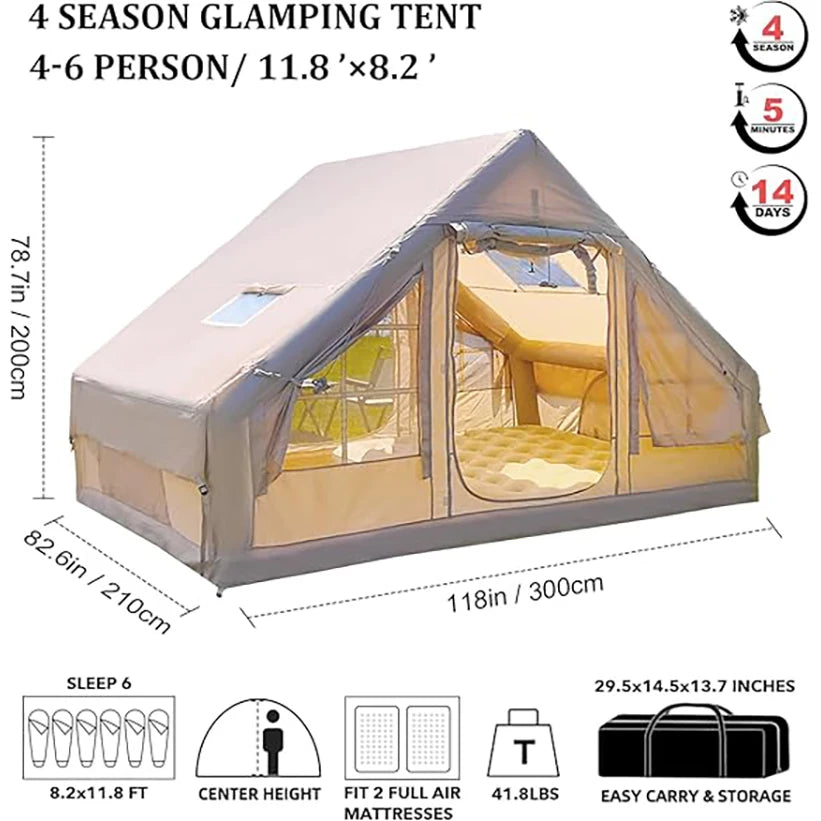 Pro Gear Sporting Goods Inflatable Camping Tent All Weather