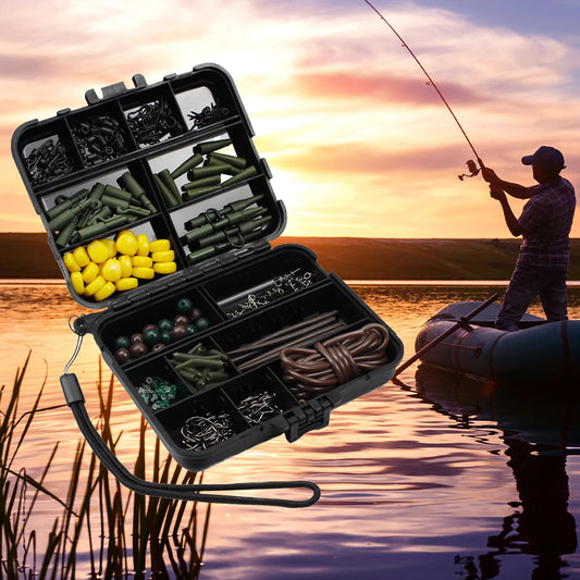 APWIKOGER Carp Fishing Terminal Box Kit With Hooks Set