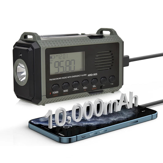 Emergency Radio Solar Hand Crank NOAA Weather Survival
