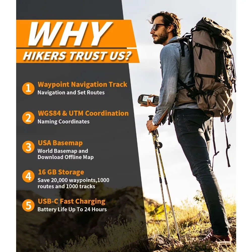 A8 Handheld GPS Navigator For Outdoor Hiking