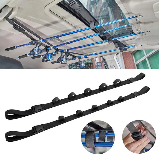 Apwikoger Vehicle Fishing Rod Carrier Strap Holder Secure