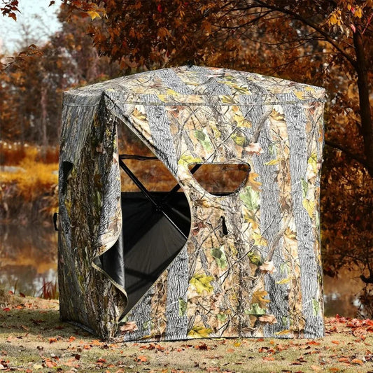 Three Person Portable Pop Up Hunting Blind With Tiedowns