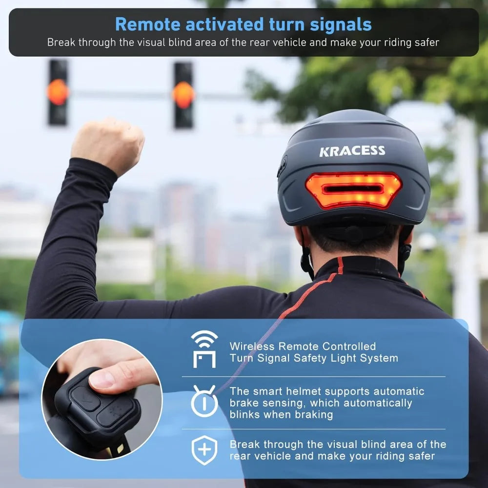Smart Bike Helmet With 1080P 60fps Camera