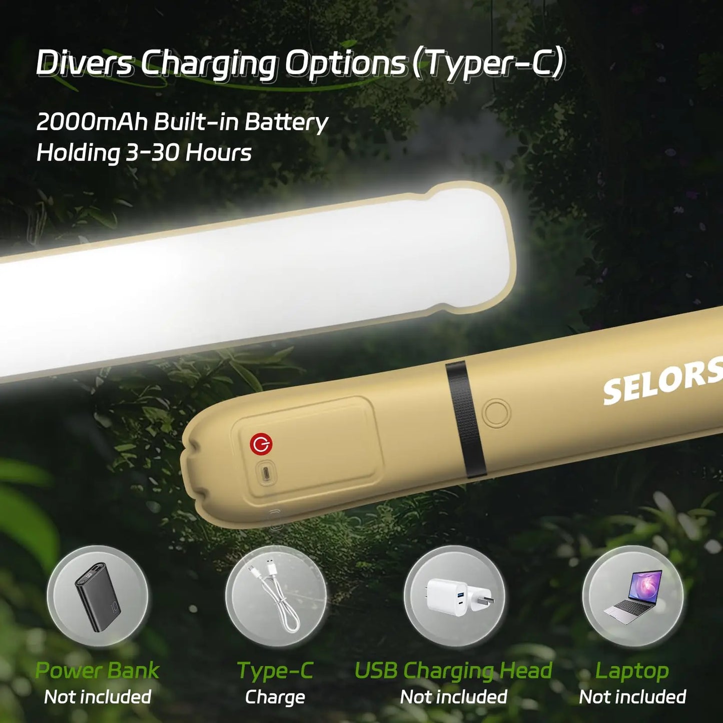 Selorss Rechargeable Portable Camping Lantern Waterproof