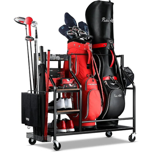 Golf Bags Storage Organizer Stand For Golf Equipment